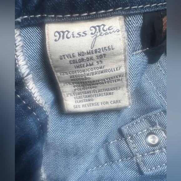 Miss Me Mid-rise Skinny Embellished Women’s Jeans Sz. 28 - Picture 6 of 6